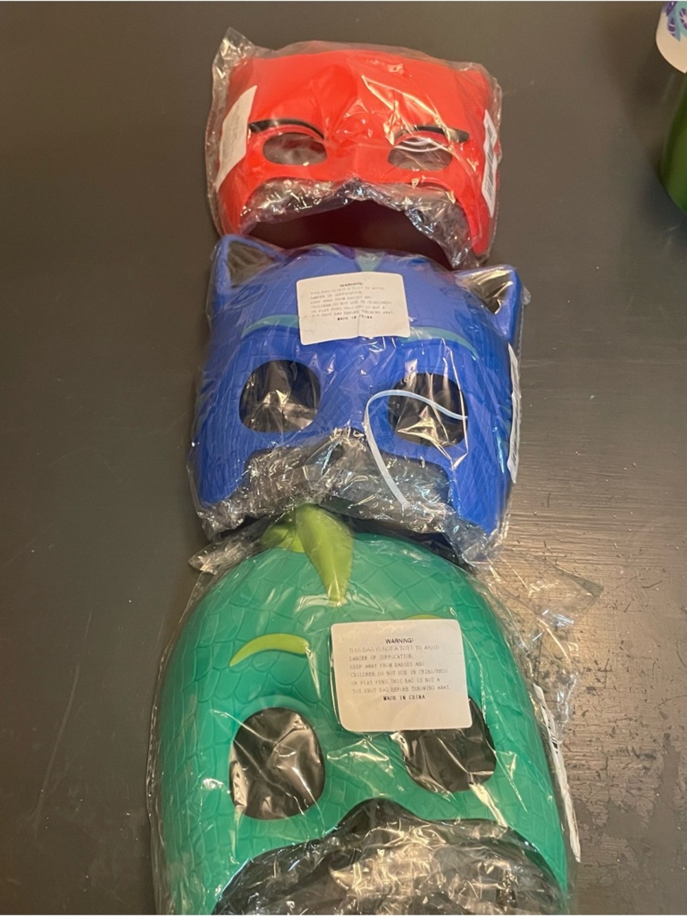 Pj masks masks Kids Superhero Costume Masks Pack - Red, Blue & Green plastic